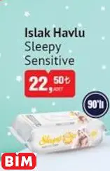 SLEEPY SENSİTİVE ISLAK HAVLU